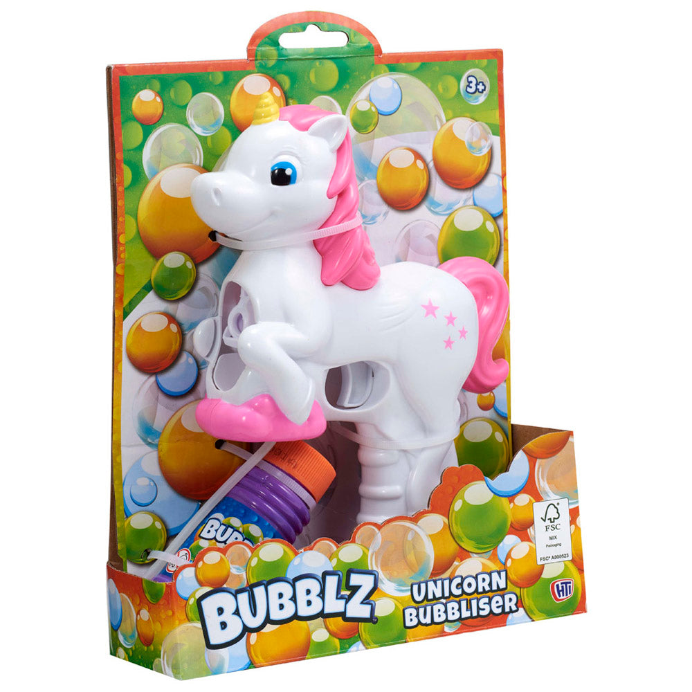Children's Toy Unicorn Bubbliser Bubble Gun Bubblz 1375913 (Parcel Rate)
