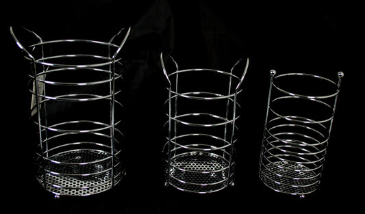 Metal Spoon Basket Cutlery Strainer Type Basket 3 Pack 3 Sizes Metal 0876 (Parcel Rate)