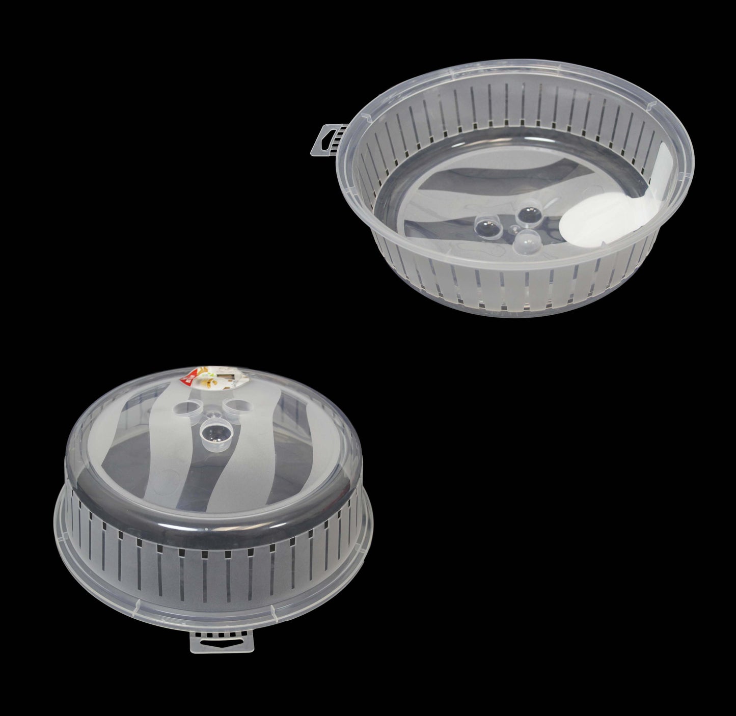 Microwave Cover Plastic Food Plate Cover Vented Clear Plate Cover 26cm D10506 (Parcel Rate)
