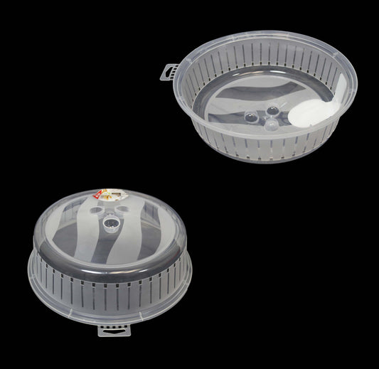 Microwave Cover Plastic Food Plate Cover Vented Clear Plate Cover 26cm D10506 (Parcel Rate)
