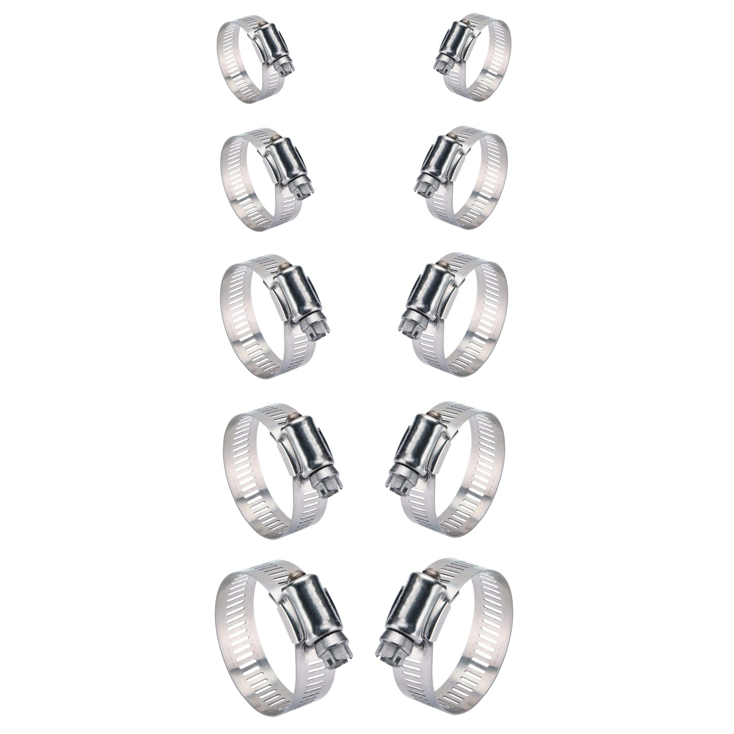 10 Pack Stainless Steel Hose Clamp 0600 (Large Letter Rate)