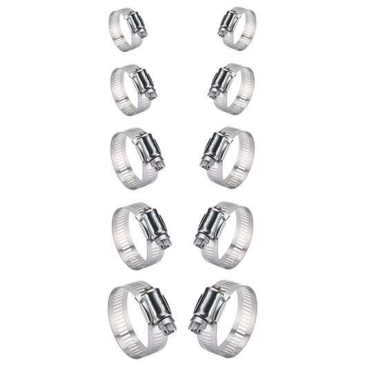 10 Pack Stainless Steel Hose Clamp 0600 (Large Letter Rate)