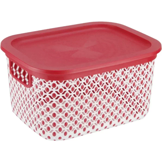 Plastic Droppy Household Storage Basket 7 Litre 28 x 14 cm BNM3774 (Parcel Rate)