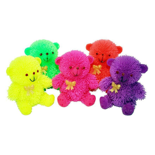 Flashing Puffer Teddy Bear Squeeze Toy Stress Reliever 1981 (Parcel Rate)