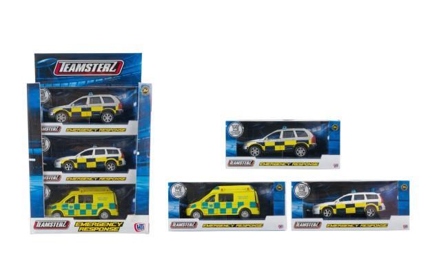Teamsterz City Emergency Response Police Car Ambulance Kids Toys Light & Sound Toy 2311 (Parcel Rate)