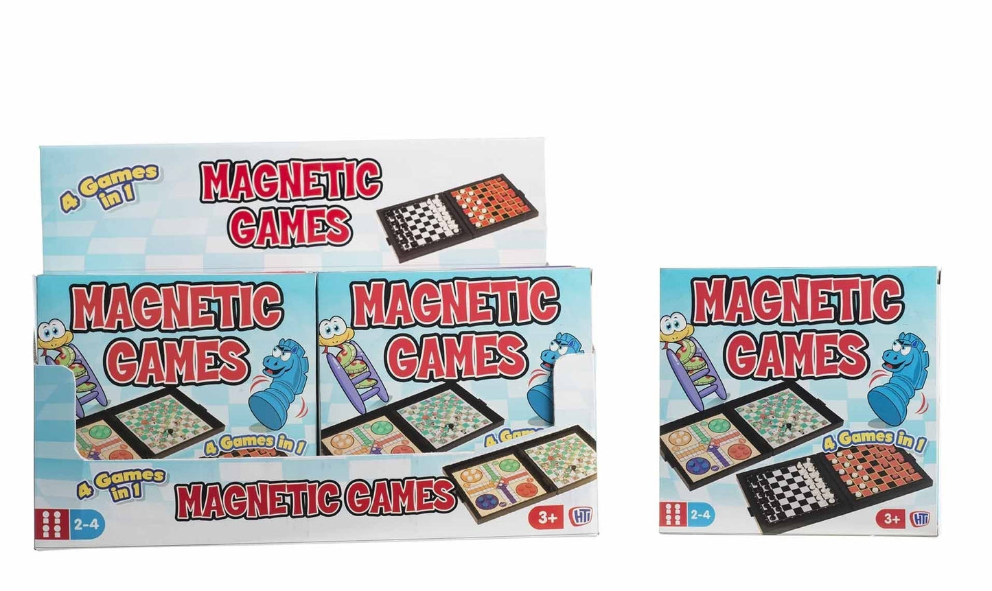 Magnetic Games 4 In 1 Travel Set Chess Ludo Snakes And Ladders Draughts Fun Pack 2631 (Parcel Rate)