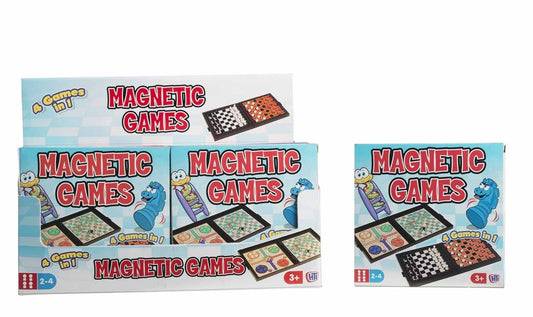 Magnetic Games 4 In 1 Travel Set Chess Ludo Snakes And Ladders Draughts Fun Pack 2631 (Parcel Rate)