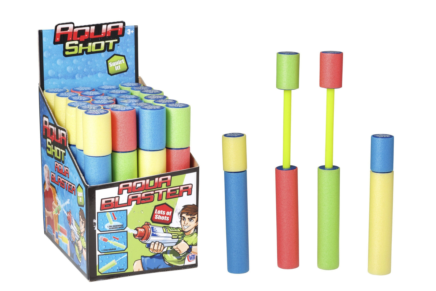 Childrens Girls Boys Aqua Shot Splash Blaster Water Pump Squirter 1373426 (Parcel Rate)