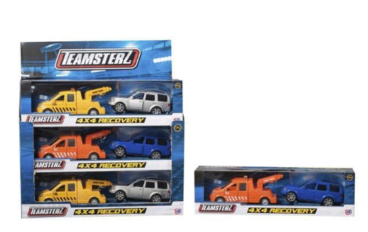 Teamsterz 4x4 Recovery Tow Truck With Car 2 Colours 5601 (Parcel Rate)