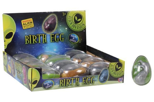 Childrens Alien Invasion Egg Putty Pod Sticky & Slimy Birth Egg 1373926 (Parcel Rate)