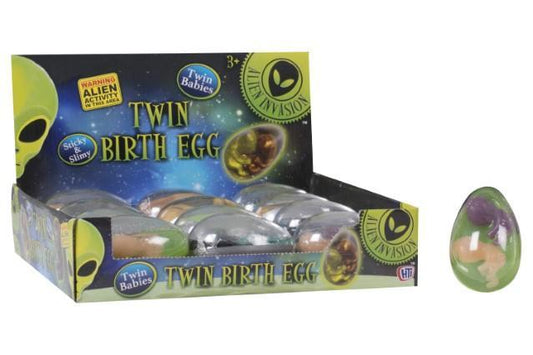 Kids TWIN Alien Invasion Birth Egg Putty Pod Sticky & Slimy 9271 (Parcel Rate)