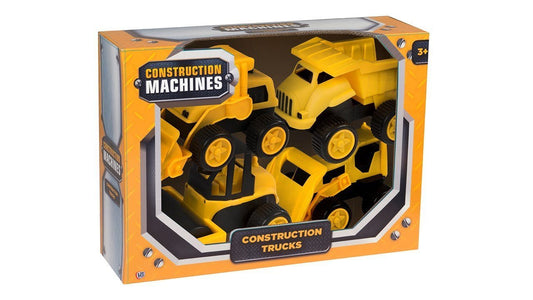4 Pack Truck Children's Construction Machine Truck Yellow 1373986 (Parcel Rate)