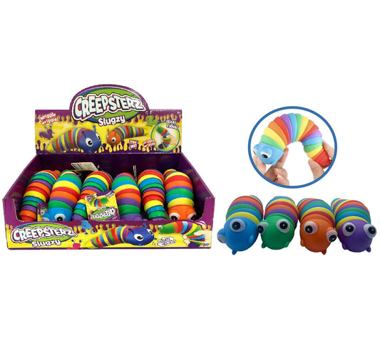Children's Toy Rainbow Slugzy Slug Fidget Creepsterz 1376455 (Parcel Rate)