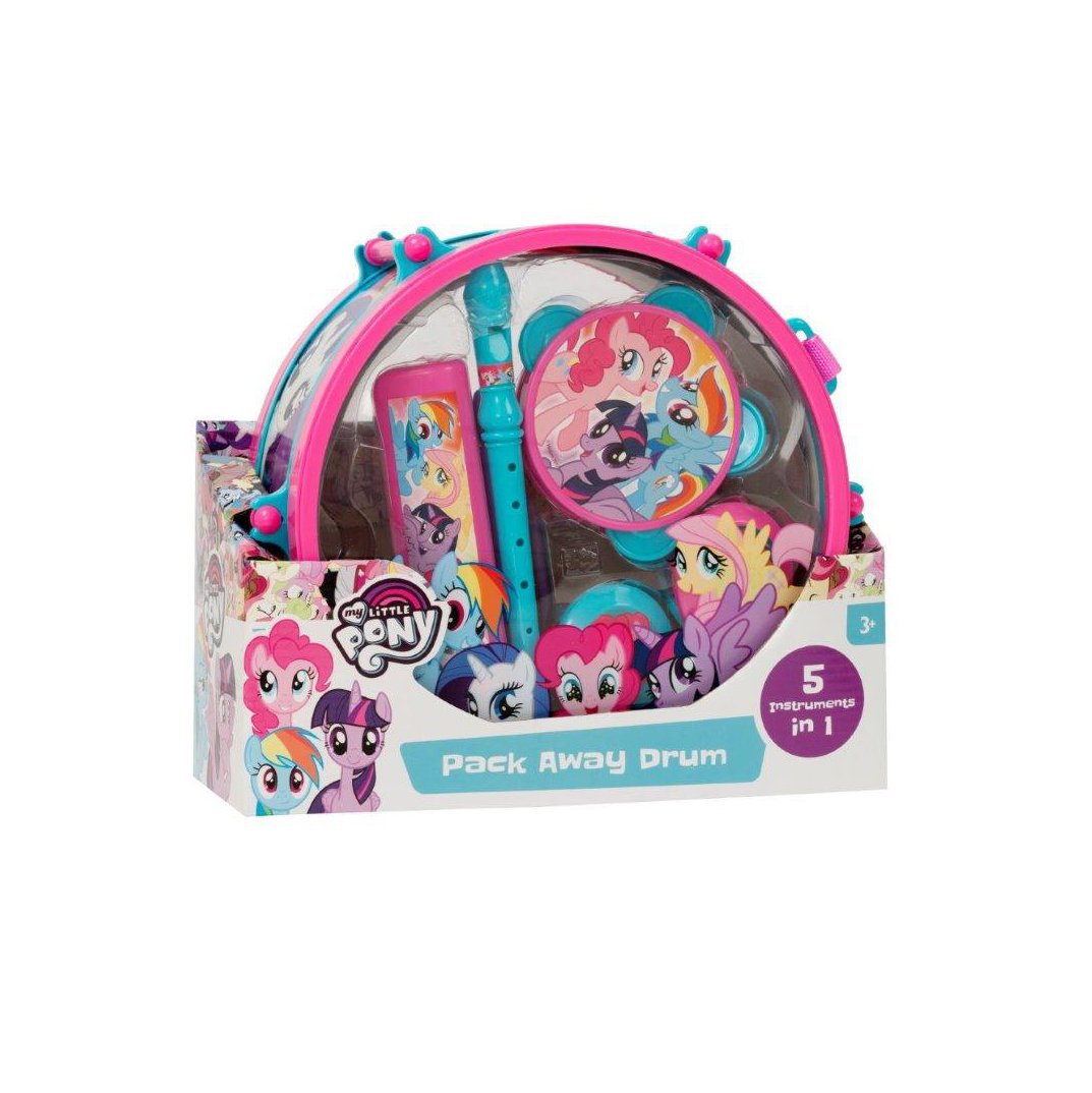 My Little Pony Pack Away Drum Kit Children Kids Musical Sound Instrument Playset   8251 (Parcel Rate)