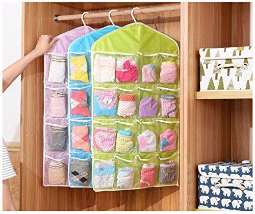 16 Compartment Hanging WARDROBE ORGANISER -Sock, Underwear, Scarves, Tights  2824 (Parcel Rate)