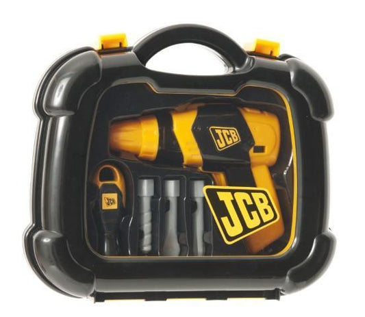 JCB Toy Tool Case & Bo Drill Battery Operated With Screwdriver Kit Set For Kids  6931 (Parcel Rate)