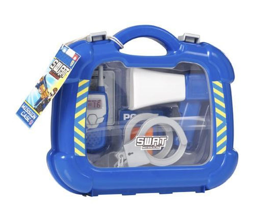 Swat Mission Kids Boys Pretend Playing Police Briefcase Full Set Blue 2401 (Parcel Rate)