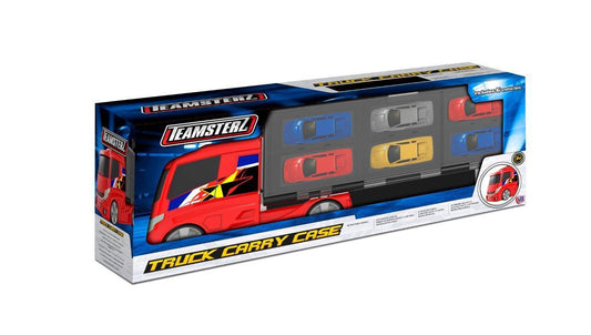Teamsterz Truck Carry Case Including Diecast 6 Cars Kids Toys 2511 (Parcel Rate)