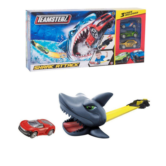 Teamsterz Shark Attack Playset Includes 3 Die Cast Cars 3451 (Parcel Rate)