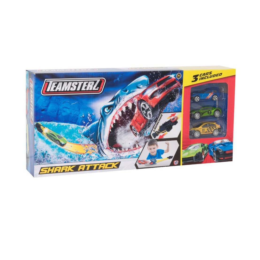 Teamsterz Shark Attack Playset Includes 3 Die Cast Cars 3451 (Parcel Rate)