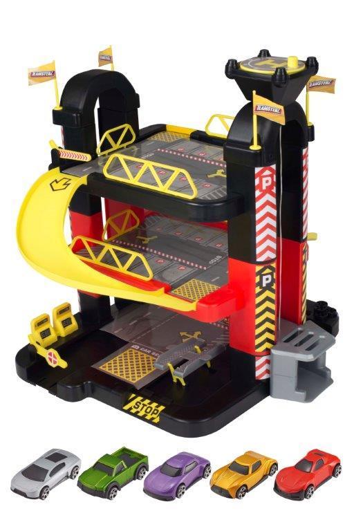 Teamsterz 3 Level Tower Garage 5 Cars Die Cast Inc Playset 3 Multi Stack Toys 6751 (Parcel Rate)