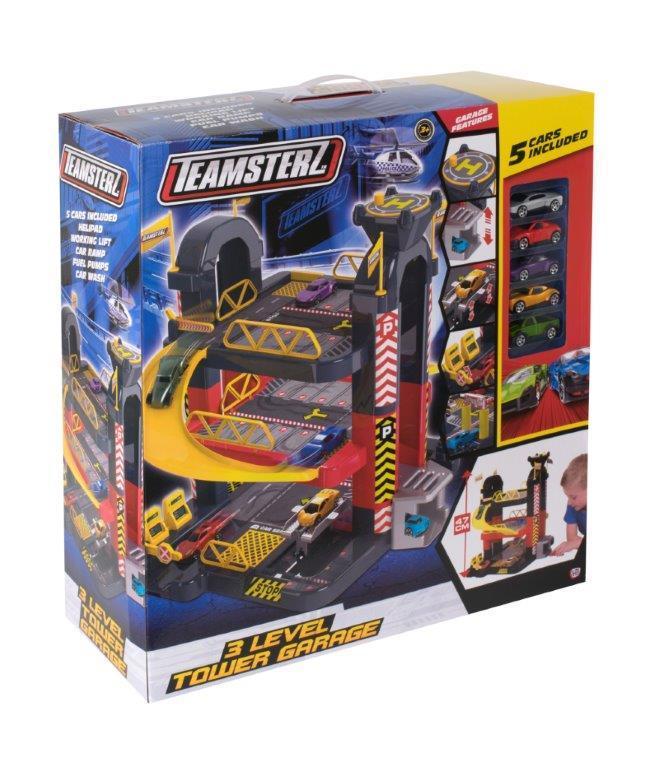 Teamsterz 3 Level Tower Garage 5 Cars Die Cast Inc Playset 3 Multi Stack Toys 6751 (Parcel Rate)
