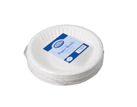 Paper Bowls 16 cm Pack of 25 16BWL25 (Parcel Rate)