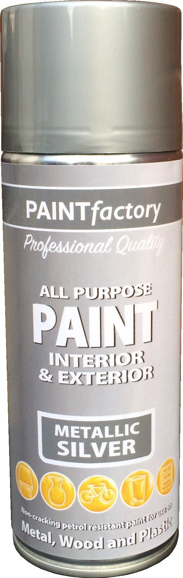 Paint Factory All Purpose Metallic Silver 400ml  1752 (Parcel Rate)