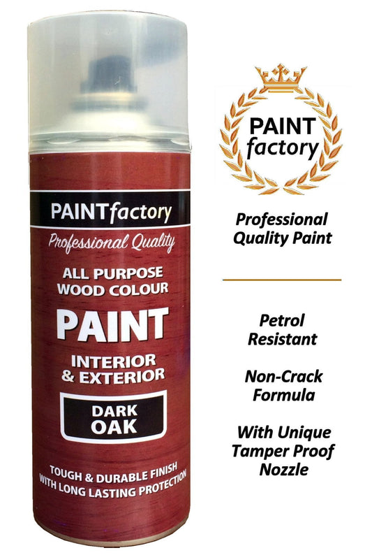 Paint Factory All Purpose Wood Colour Dark Oak 400ml   1758 (Parcel Rate)