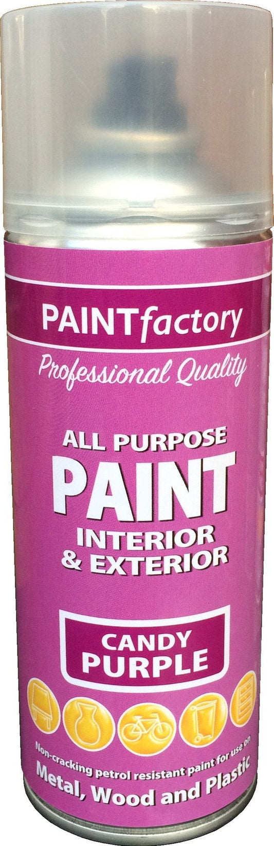 Paint Factory All Purpose Paint Spray Candy Purple 400ml 1765 (Parcel Rate)