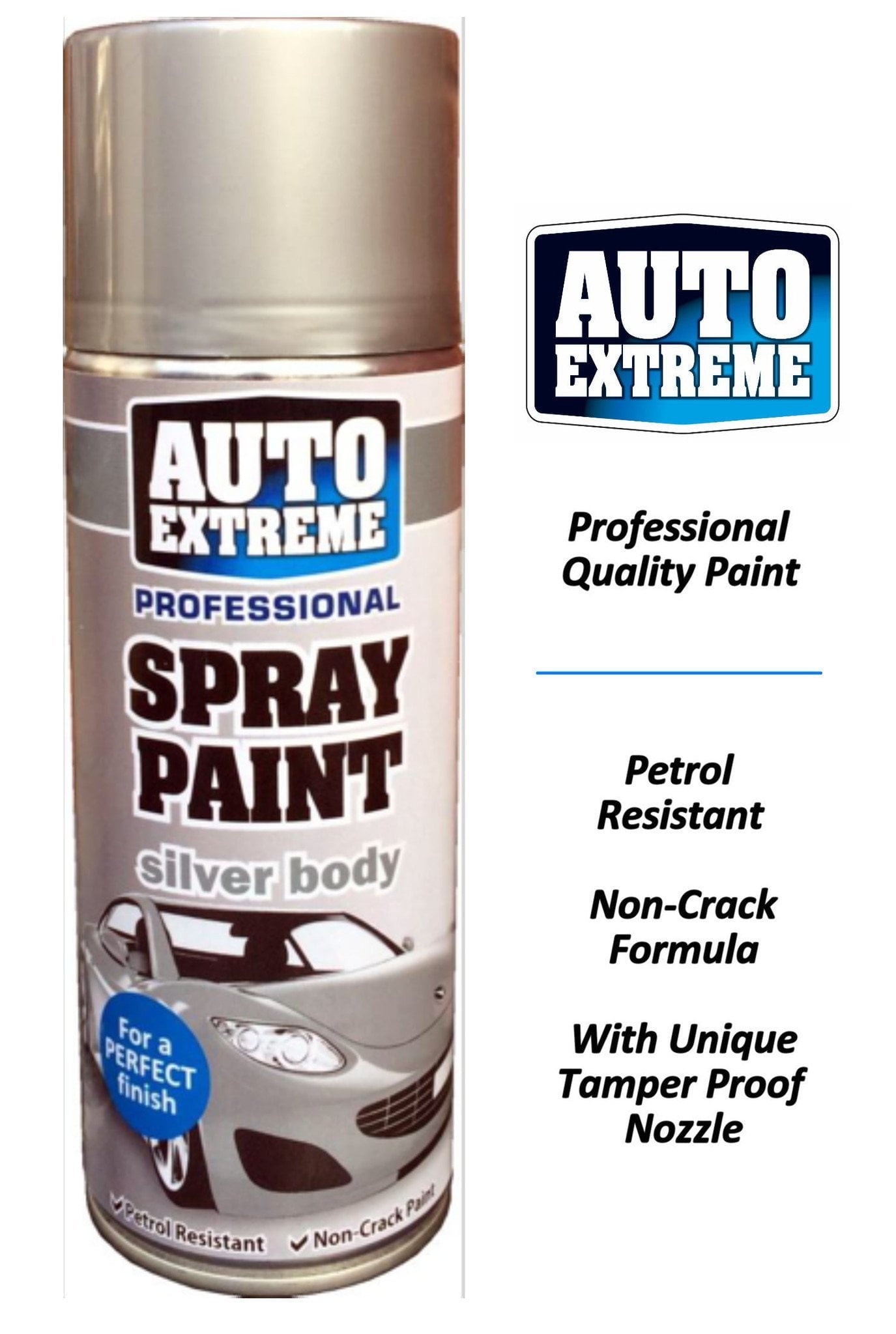 Auto Extreme Silver Body Spray Paint 400ml 1930 (Parcel Rate)