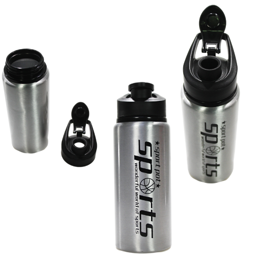 Metal Gym Sports Water Drinking Bottle Assorted Colours 7 x 22 cm 6487 (Parcel Rate)