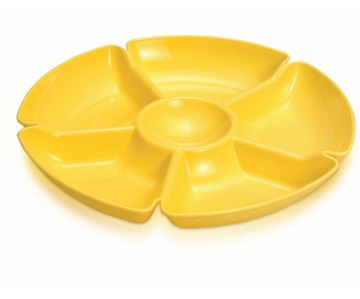 Snack Tray 6 Section 28cm Home Kitchen Mixed Colours, Random Sent M280 (Parcel Rate)