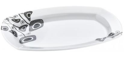 Melamine Oval Service Tray 15 x 21cm Assorted Designs Random Sent ALBDKR211 (Parcel Rate)