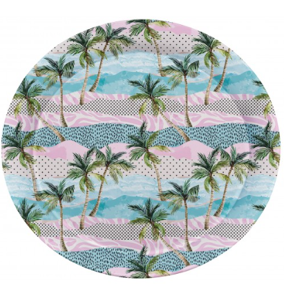 Melamine Round Tray 28cm Assorted Designs Random Sent ALB1810 (Parcel Rate)