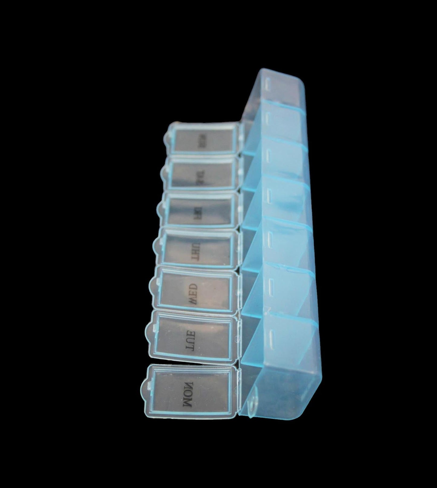 7 Day Pill Box Plastic Tablet Weekly Organiser Dispenser 3 Colours Blue/White/Pink 2036 (Large Letter Rate)