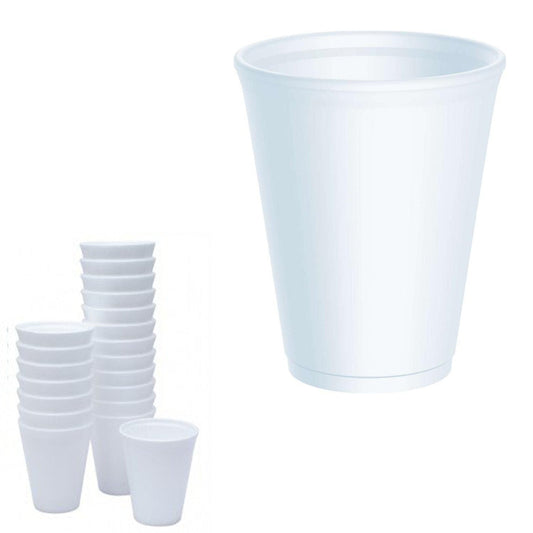 25 Pack 210ml High Quality Insulated Foam Cups Drinking Cups ST14071 (Parcel Rate)