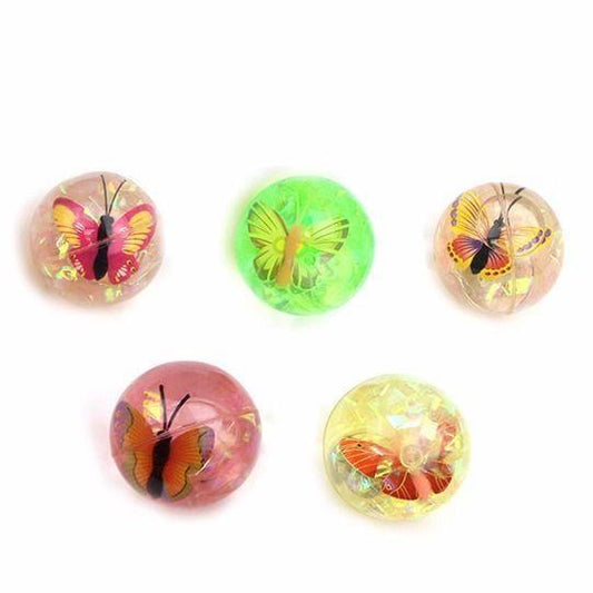 LIGHT UP BOUNCY BALL -Butterfly Aged 3yrs+  3186 (Parcel Rate)