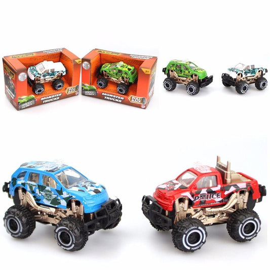 Set of 2 Kids Pull Back Mini MONSTER TOY TRUCKS 3611 Random Sent (Parcel Rate)