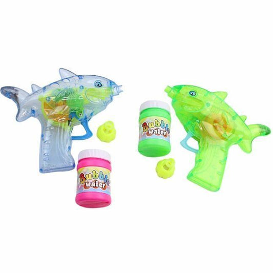 Kids Hand Powered Bubble Master Shark Bubble Gun Blower Gun & Soapy Liquid  5135 (Parcel Rate)