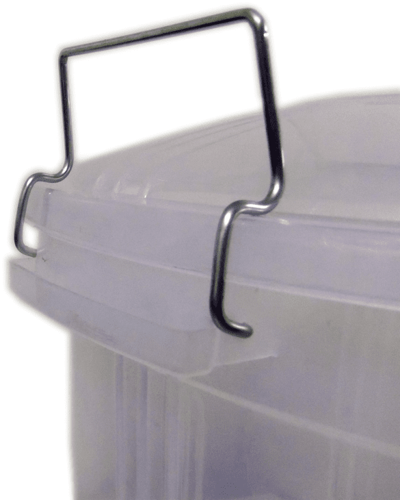 Clear Plastic Bucket With Lid Carry Handle Storage Container Box Bin 50 Litre AK556/AK249/RB59  (Big Parcel Rate)