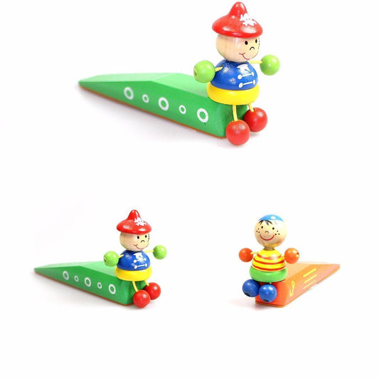 Hand Painted Wooden Pirate Childrens Door Stop Rubber Grip CE Approved 5087 (Parcel Rate)
