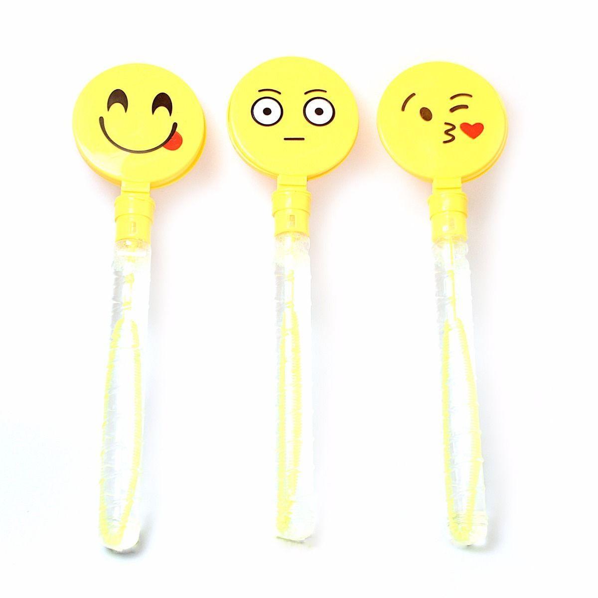 12'' Emoji Bubble Wand Hand Clappers Emoji Party Favours Blows Bubbles & Clap 4560 (Large Letter Rate)