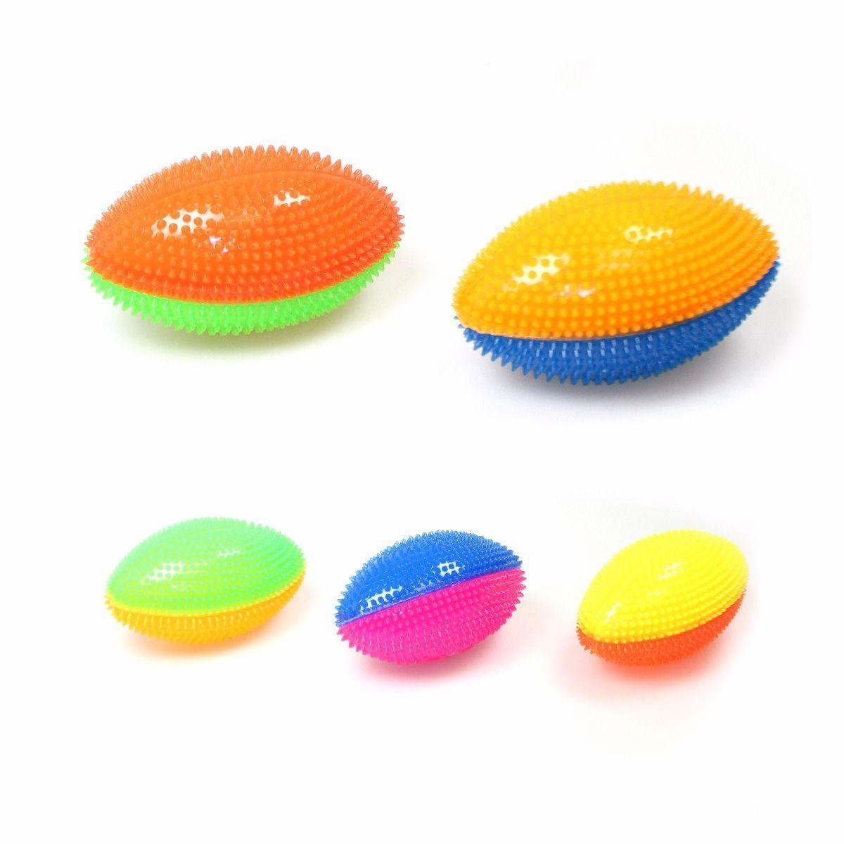Flashing Rugby Ball Squeeze Toy, Sensory Toy, Stress Relief, Party Bag, ADHD 3429 (Parcel Rate)
