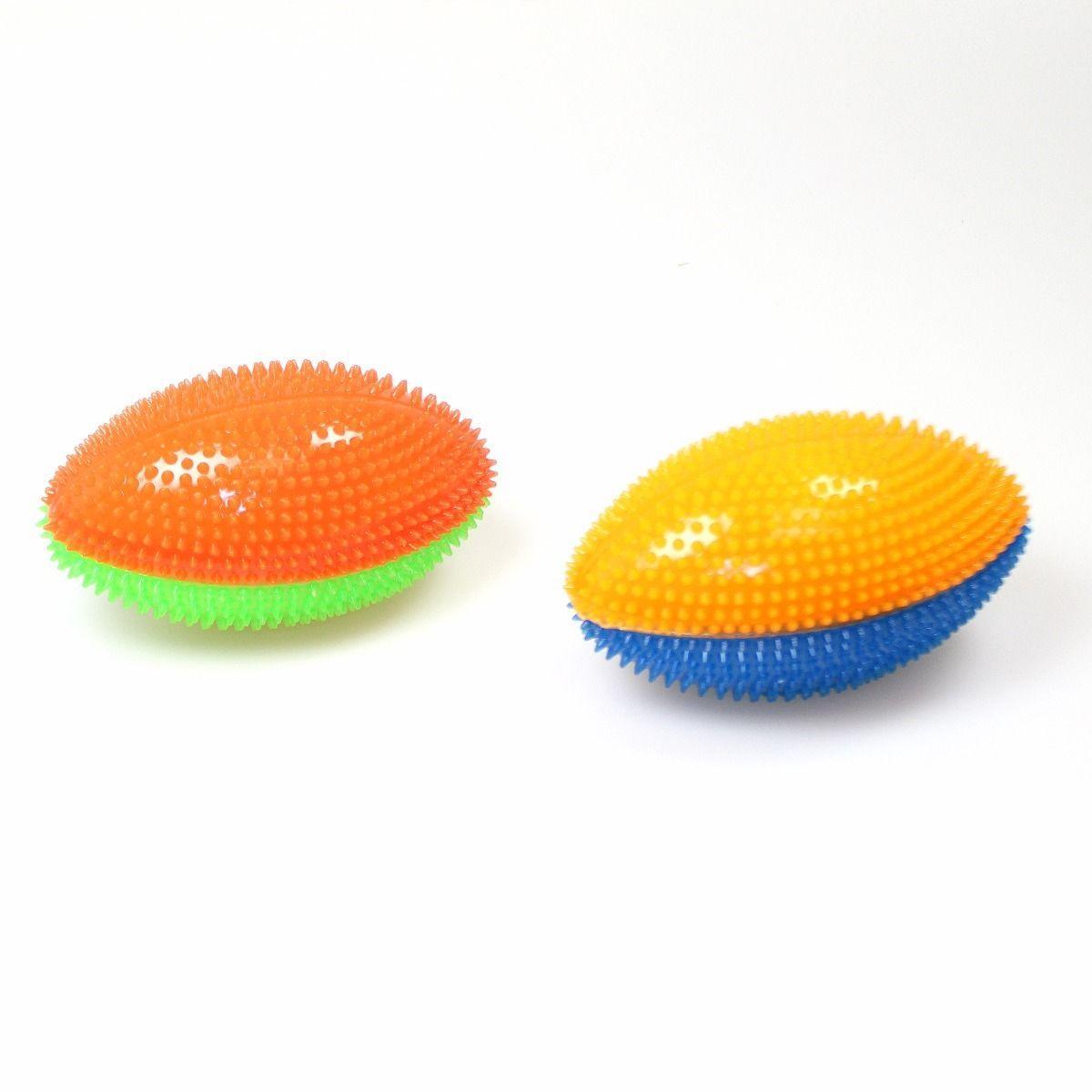 Flashing Rugby Ball Squeeze Toy, Sensory Toy, Stress Relief, Party Bag, ADHD 3429 (Parcel Rate)