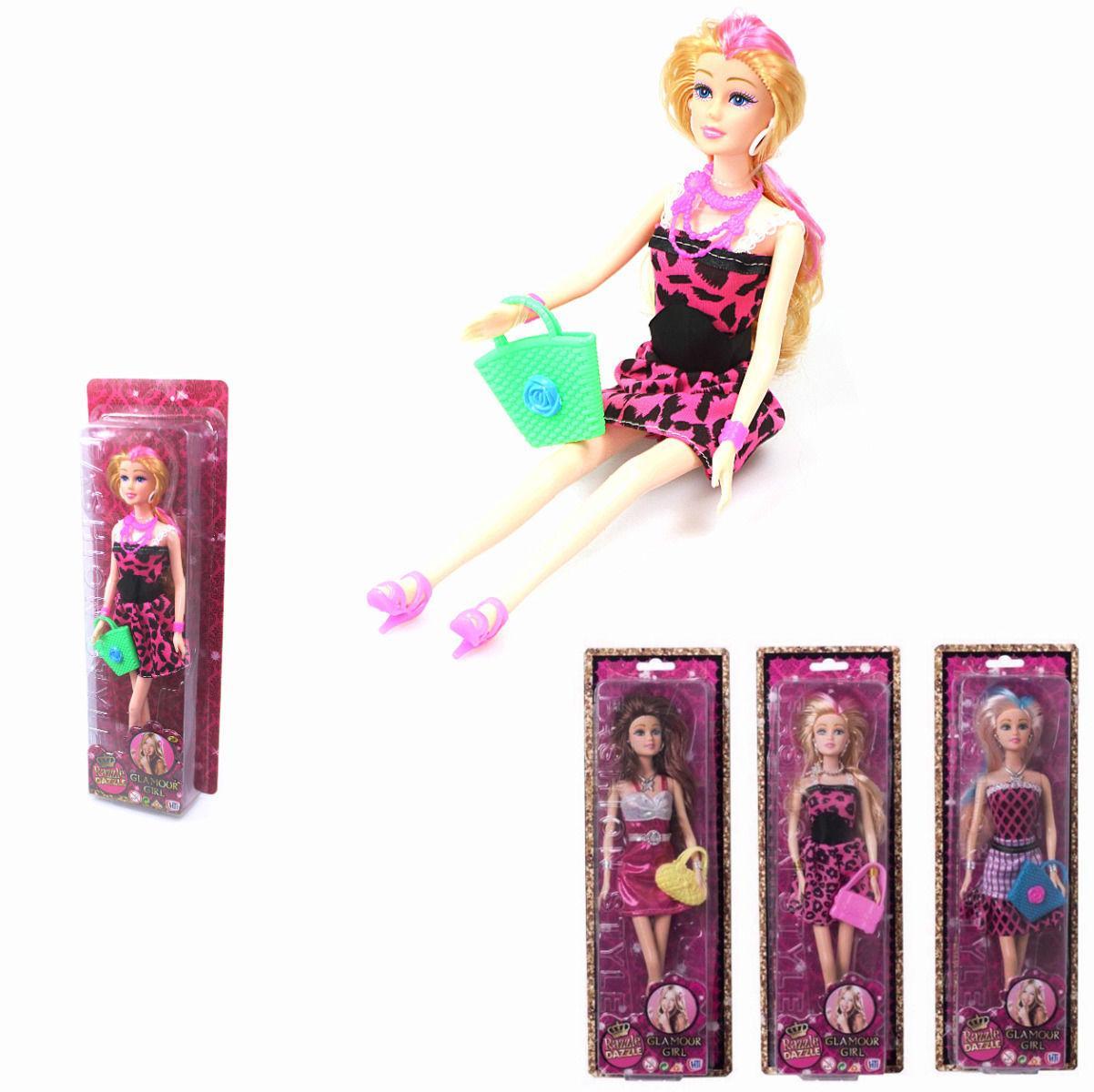 Girls Razzle Dazzle GLAMOUR GIRL DOLL -Fashion Doll, Imaginitive Play Doll Gift   0021 (Parcel Rate)