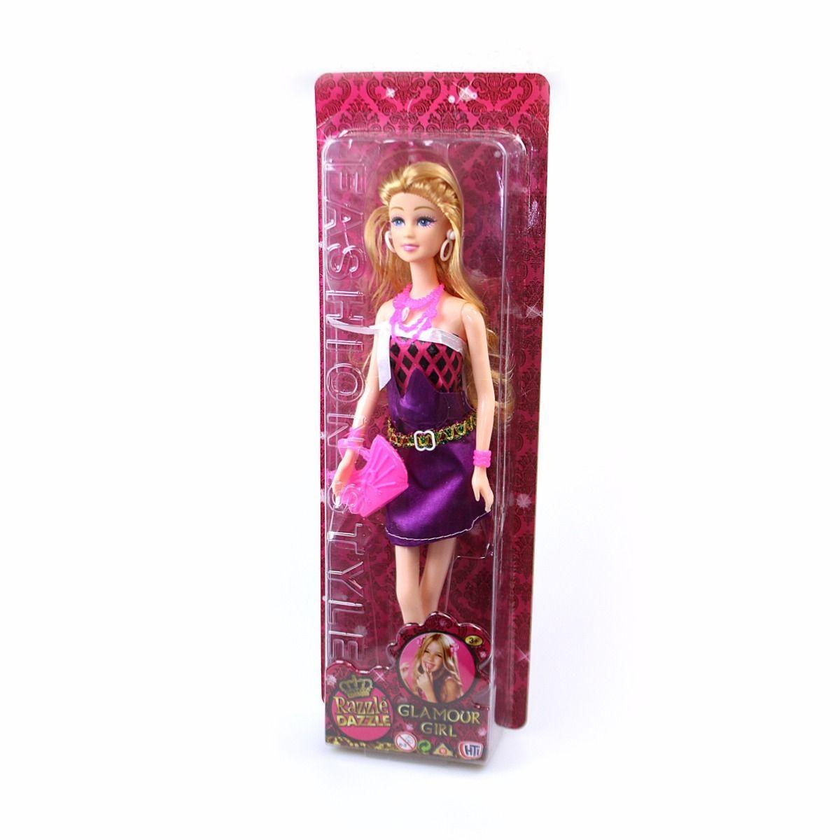 Girls Razzle Dazzle GLAMOUR GIRL DOLL -Fashion Doll, Imaginitive Play Doll Gift   0021 (Parcel Rate)