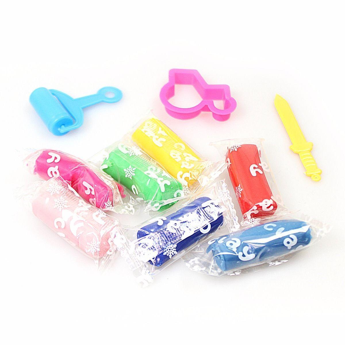 Duck Jar Plasticine Modelling Clay Kit With Tools Easy Travel Carry Handle Toy 3832 (Parcel Rate)