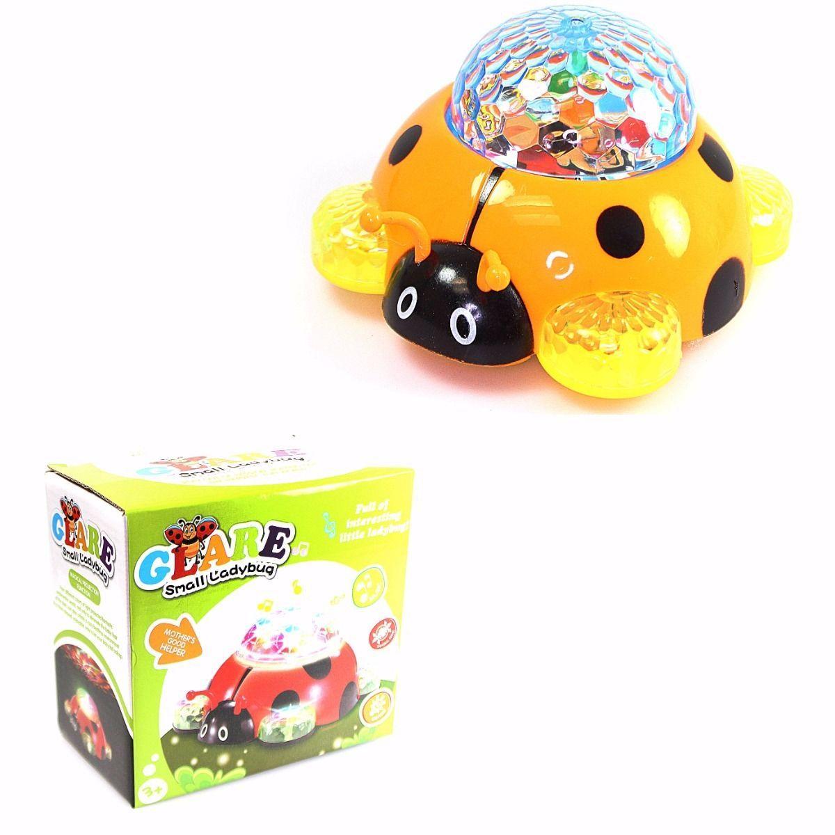 Kids Glare Small Light Up Spinning Musical Ladybug Disco Light Show 360 Degree 4172 (Parcel Rate)