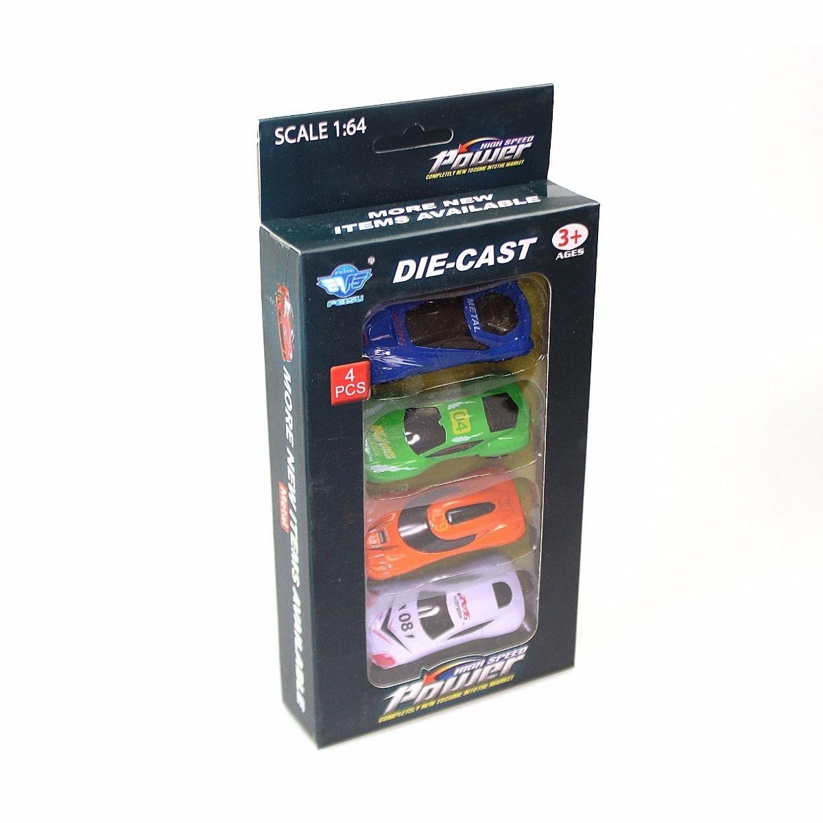 Boys Set 4 Die Cast Sport Car Set 4167 (Parcel Rate)
